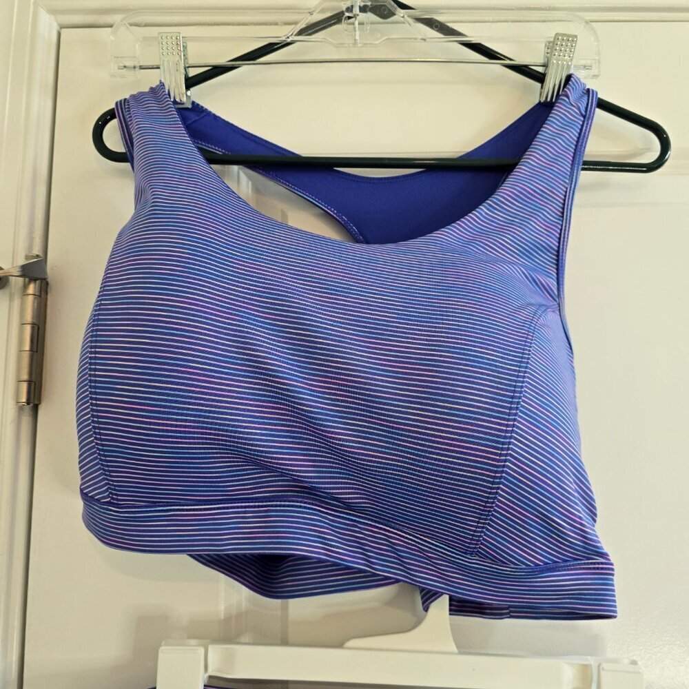 Tek Gear Dry Tek Workout Set - Capri Pants and Sports Bra - Multicolor Stripe - Picture 3 of 13